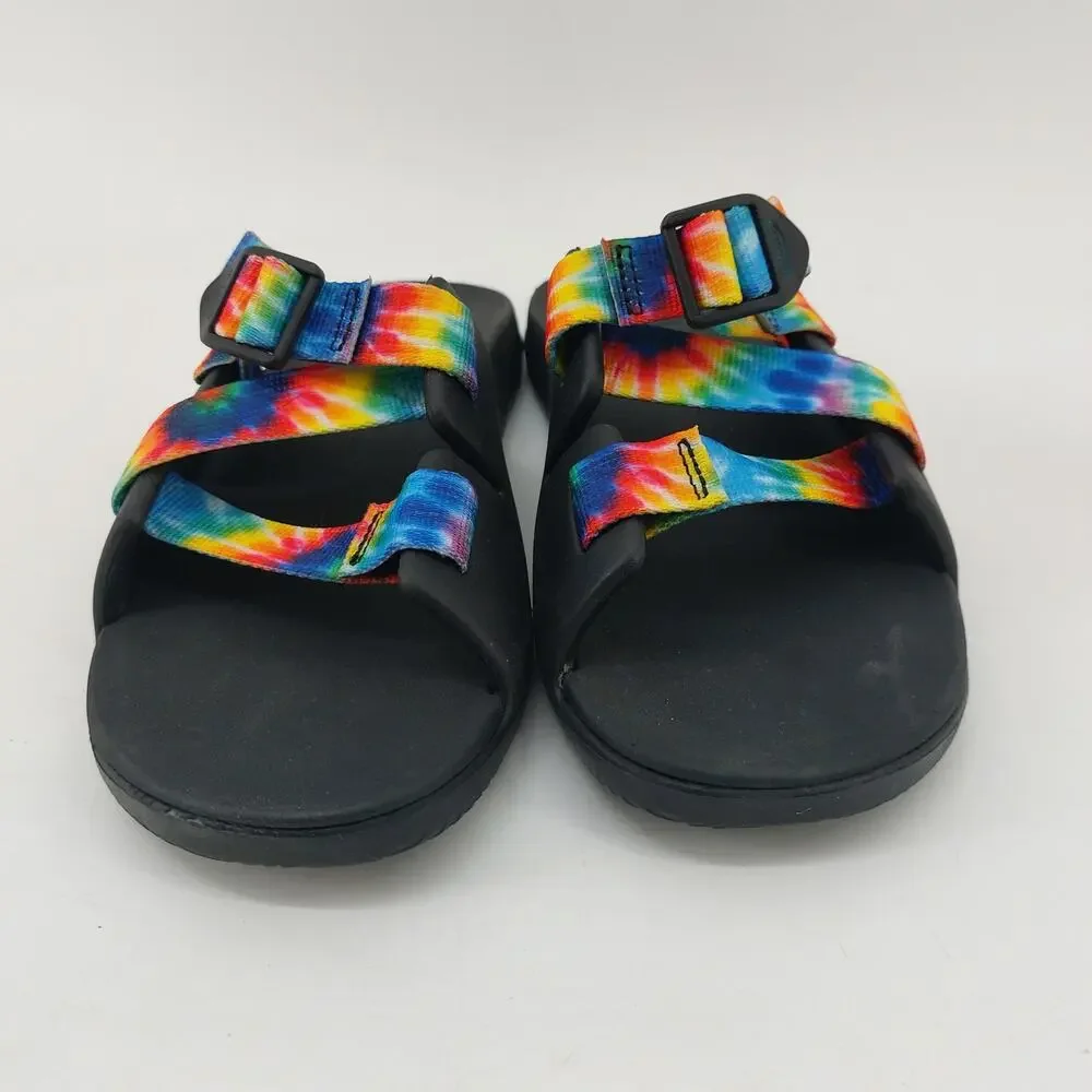 Chaco Chillo Kids Unisex Size 5 Sandals Tie Dyle Slip On Slides